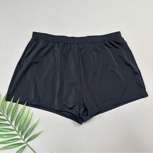 Septangle plus women’s black swim bikini bathing suit shorts, 26W.